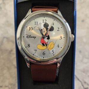 NOB Disney Mickey Mouse Watch Genuine Leather Strap, Seiko SII Marketing, MU2716